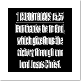 Bible Verse 1 Corinthians 15:57 Posters and Art